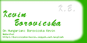 kevin borovicska business card